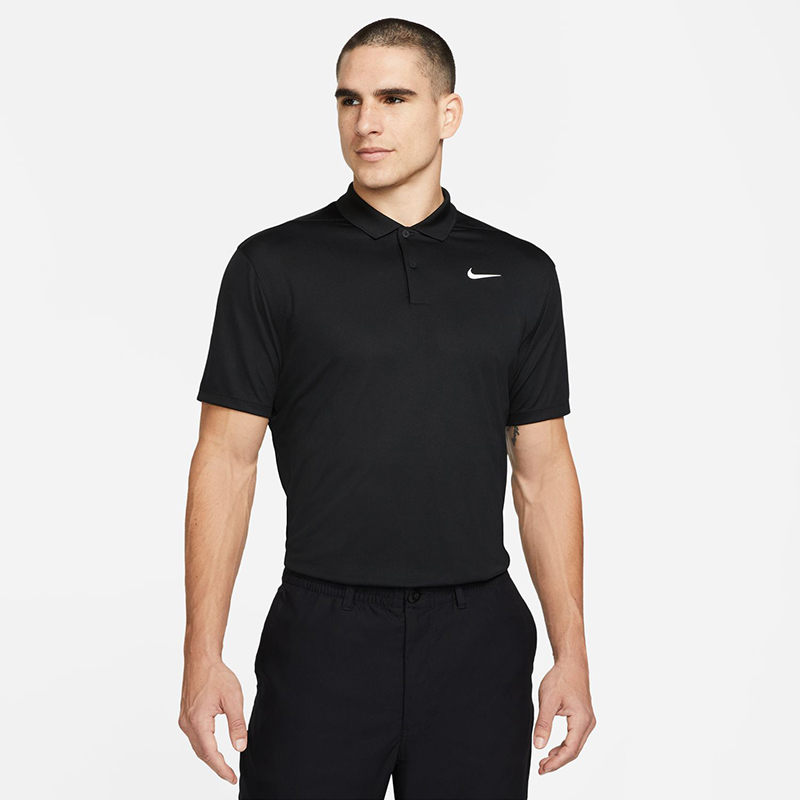 Nike Court Dri-FIT Pique Polo (M) (Black)