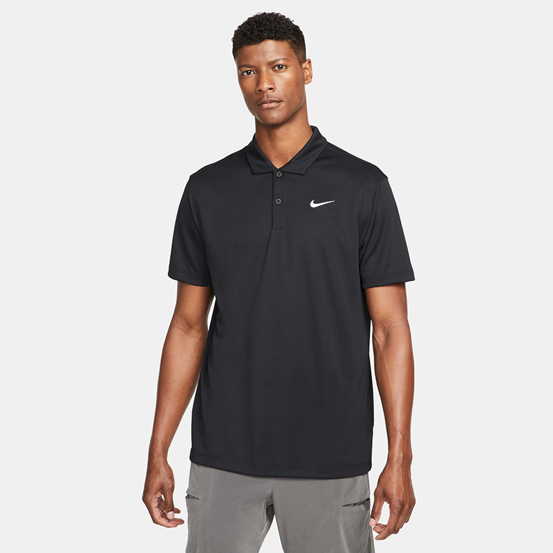 Nike Court Dri-FIT Solid Polo (M) (Black)