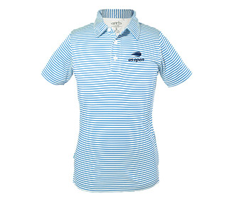 US Open '18 Carson Striped Polo (B) Blue