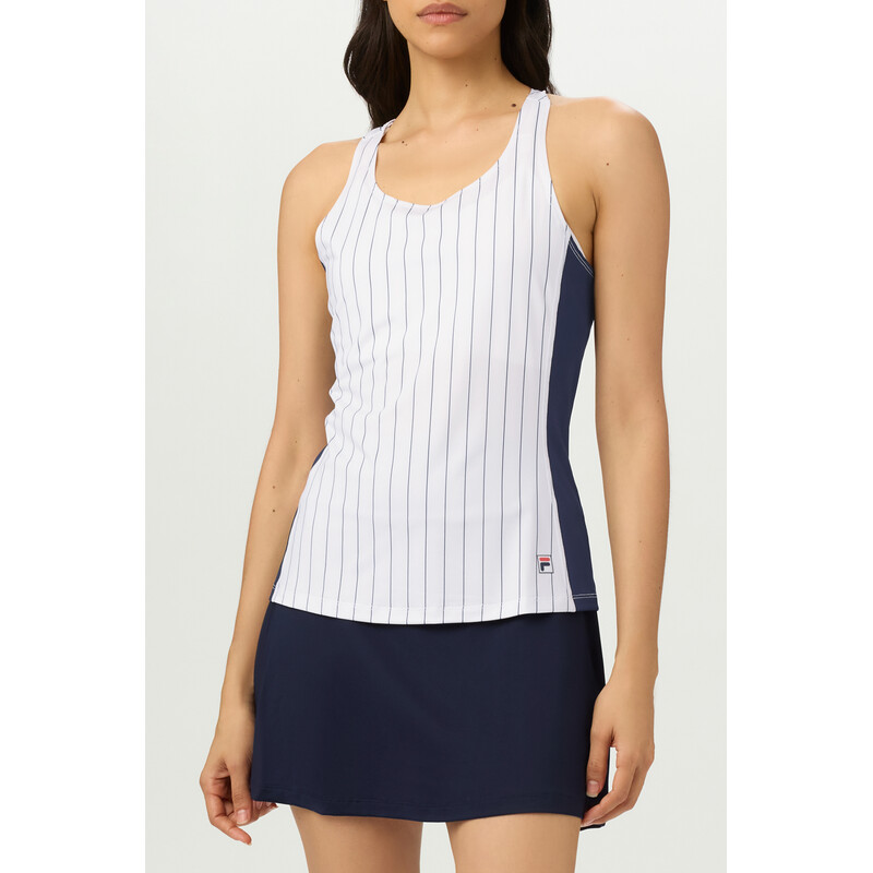 FILA Performance Iconic Racerback Tank (W) (White/Navy)