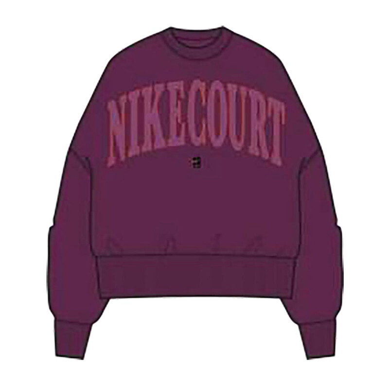 Nike Court Heritage Oversized Crewneck Sweatshirt (W) (Sangria)