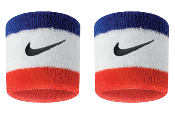 Nike Wristbands (2x) (Red/Blue/White)