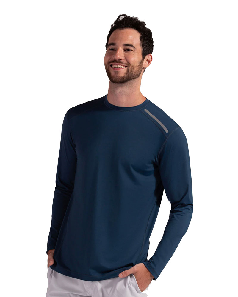 BloqUV Jet Long Sleeve Tee (M) (Midnight Blue)