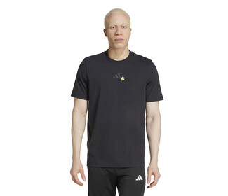adidas Tennis Jeu Graphic Tee (M) (Black)